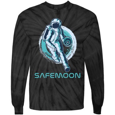 Safemoon Blockchain Cryptocurrency Astronaut Basketball Tie-Dye Long Sleeve Shirt