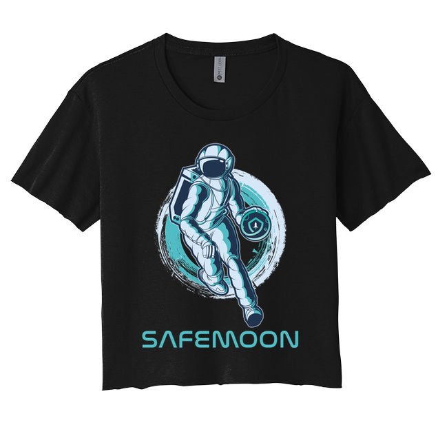 Safemoon Blockchain Cryptocurrency Astronaut Basketball Crop Top