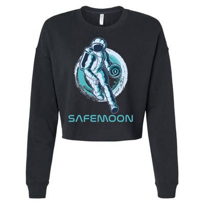 Safemoon Blockchain Cryptocurrency Astronaut Basketball Cropped Pullover Crew