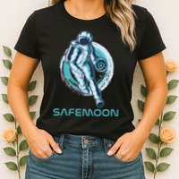 Safemoon Blockchain Cryptocurrency Astronaut Basketball Womens T-Shirt