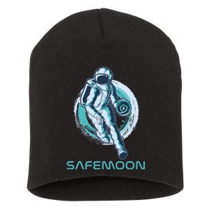 Safemoon Blockchain Cryptocurrency Astronaut Basketball Short Acrylic Beanie