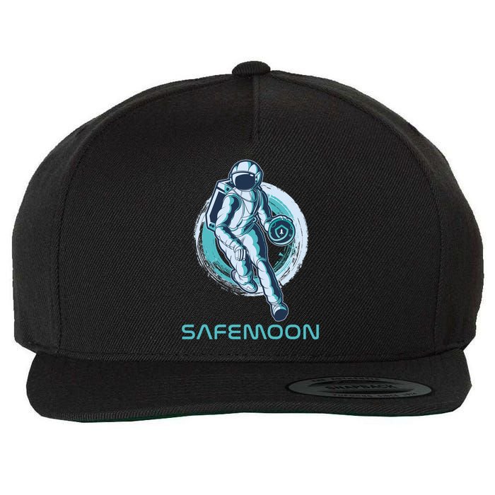 Safemoon Blockchain Cryptocurrency Astronaut Basketball Wool Snapback Cap