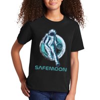 Safemoon Blockchain Cryptocurrency Astronaut Basketball Kids T-Shirt