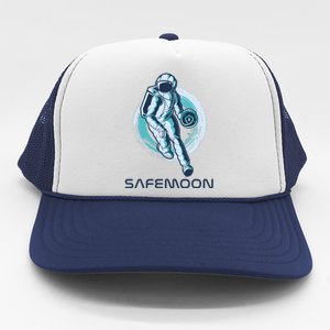 Safemoon Blockchain Cryptocurrency Astronaut Basketball Trucker Hat