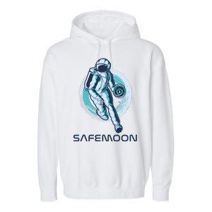 Safemoon Blockchain Cryptocurrency Astronaut Basketball Garment-Dyed Fleece Hoodie