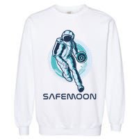 Safemoon Blockchain Cryptocurrency Astronaut Basketball Garment-Dyed Sweatshirt