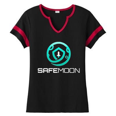 Safemoon Cryptocurrency Ladies Halftime Notch Neck Tee