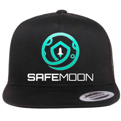 Safemoon Cryptocurrency Flat Bill Trucker Hat