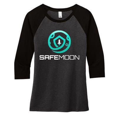 Safemoon Cryptocurrency Women's Tri-Blend 3/4-Sleeve Raglan Shirt