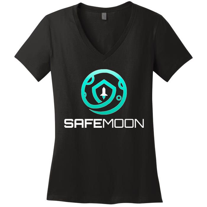 Safemoon Cryptocurrency Women's V-Neck T-Shirt