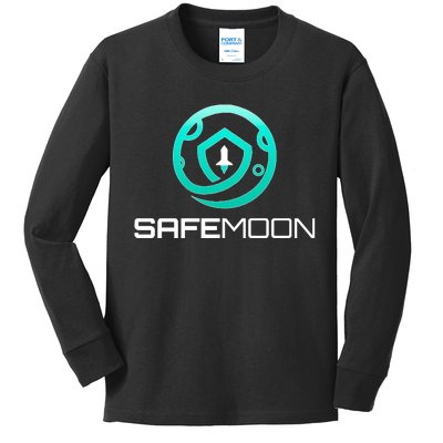 Safemoon Cryptocurrency Kids Long Sleeve Shirt