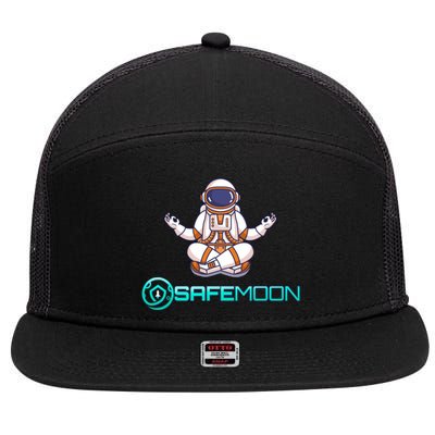 Safemoon Cryptocurrency Astronaut Token 7 Panel Mesh Trucker Snapback Hat