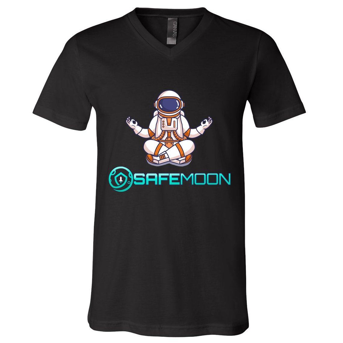 Safemoon Cryptocurrency Astronaut Token V-Neck T-Shirt
