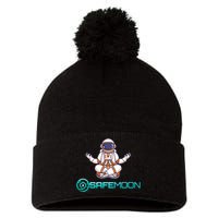 Safemoon Cryptocurrency Astronaut Token Pom Pom 12in Knit Beanie