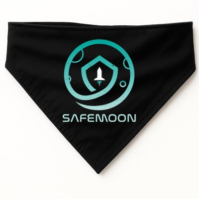 Safemoon Cryptocurrency Logo With Name USA-Made Doggie Bandana
