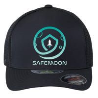 Safemoon Cryptocurrency Logo With Name Flexfit Unipanel Trucker Cap