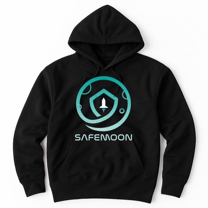 Safemoon Cryptocurrency Logo With Name Hoodie