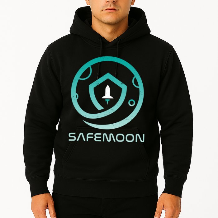Safemoon Cryptocurrency Logo With Name Hoodie