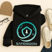 Safemoon Cryptocurrency Logo With Name Hoodie