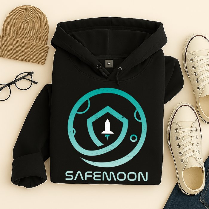 Safemoon Cryptocurrency Logo With Name Hoodie
