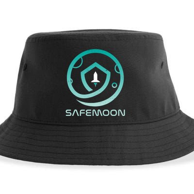 Safemoon Cryptocurrency Logo With Name Sustainable Bucket Hat