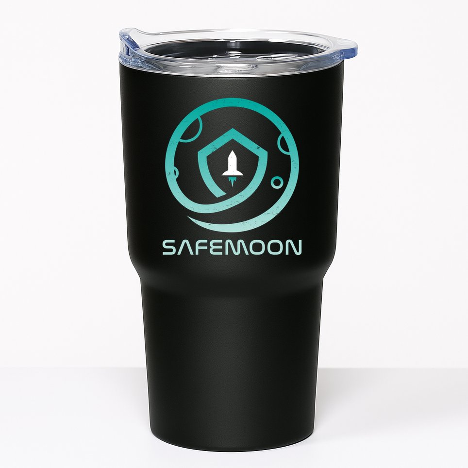 Safemoon Cryptocurrency Logo With Name Tumbler