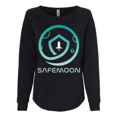 Safemoon Cryptocurrency Logo With Name Womens California Wash Sweatshirt