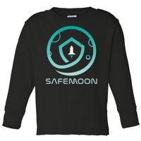 Safemoon Cryptocurrency Logo With Name Toddler Long Sleeve Shirt