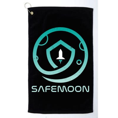 Safemoon Cryptocurrency Logo With Name Golf Towel