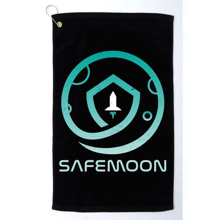 Safemoon Cryptocurrency Logo With Name Golf Towel