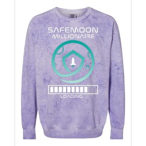 Safemoon Cryptocurrency Millionaire Loading Bar Colorblast Crewneck Sweatshirt