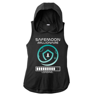 Safemoon Cryptocurrency Millionaire Loading Bar Ladies PosiCharge Tri-Blend Wicking Draft Hoodie Tank