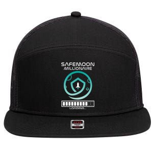 Safemoon Cryptocurrency Millionaire Loading Bar 7 Panel Mesh Trucker Snapback Hat