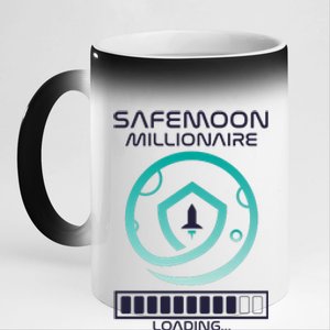 Safemoon Cryptocurrency Millionaire Loading Bar 11oz Black Color Changing Mug