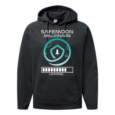 Safemoon Cryptocurrency Millionaire Loading Bar Performance Fleece Hoodie