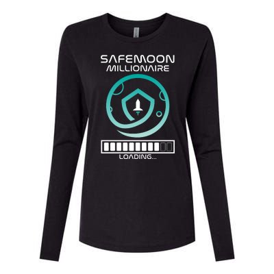 Safemoon Cryptocurrency Millionaire Loading Bar Womens Cotton Relaxed Long Sleeve T-Shirt