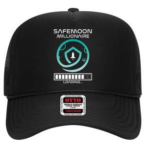 Safemoon Cryptocurrency Millionaire Loading Bar High Crown Mesh Back Trucker Hat