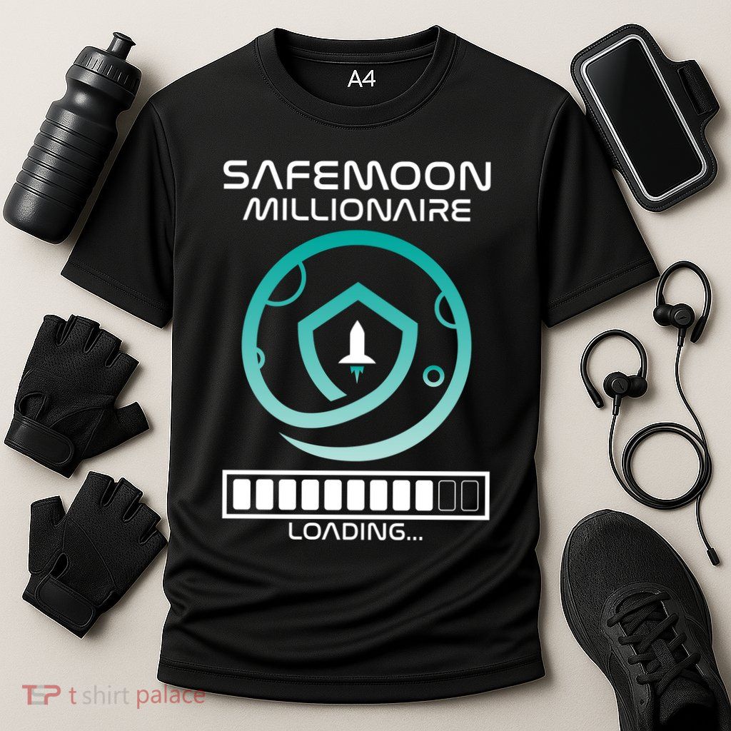 Safemoon Cryptocurrency Millionaire Loading Bar Cooling Performance Crew T-Shirt
