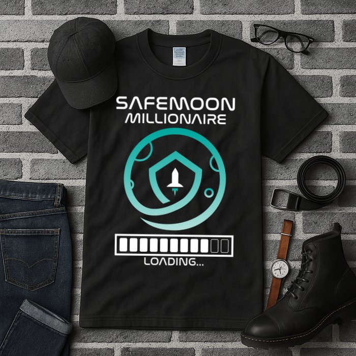 Safemoon Cryptocurrency Millionaire Loading Bar Tall T-Shirt