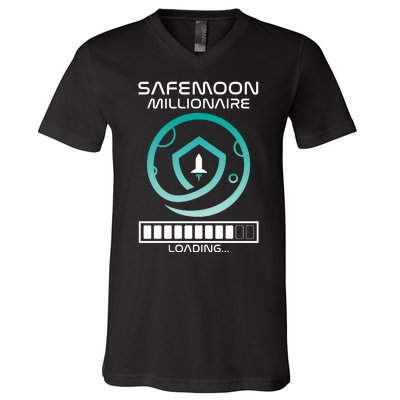 Safemoon Cryptocurrency Millionaire Loading Bar V-Neck T-Shirt