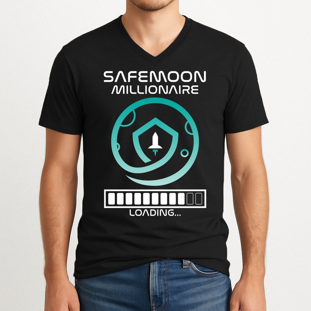 Safemoon Cryptocurrency Millionaire Loading Bar V-Neck T-Shirt