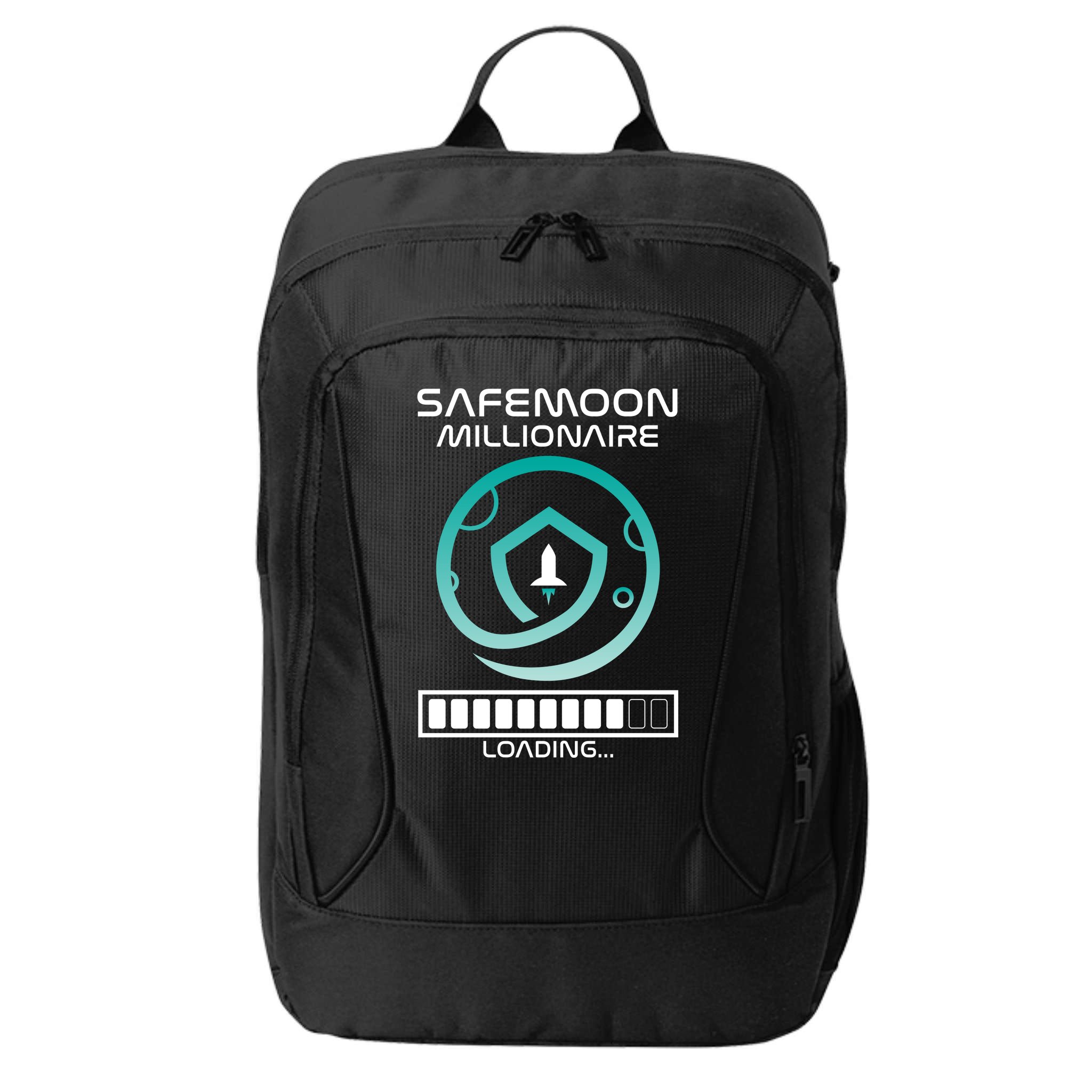 Safemoon Cryptocurrency Millionaire Loading Bar City Backpack