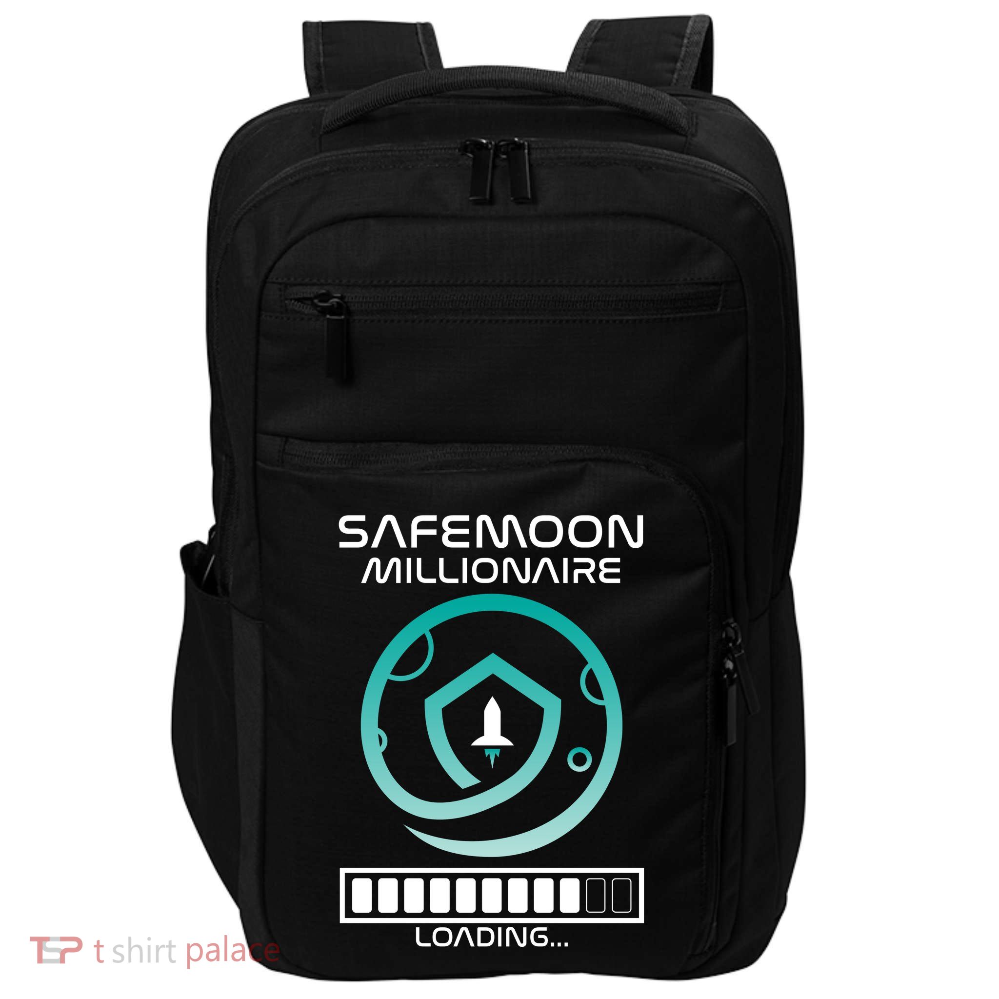 Safemoon Cryptocurrency Millionaire Loading Bar Impact Tech Backpack