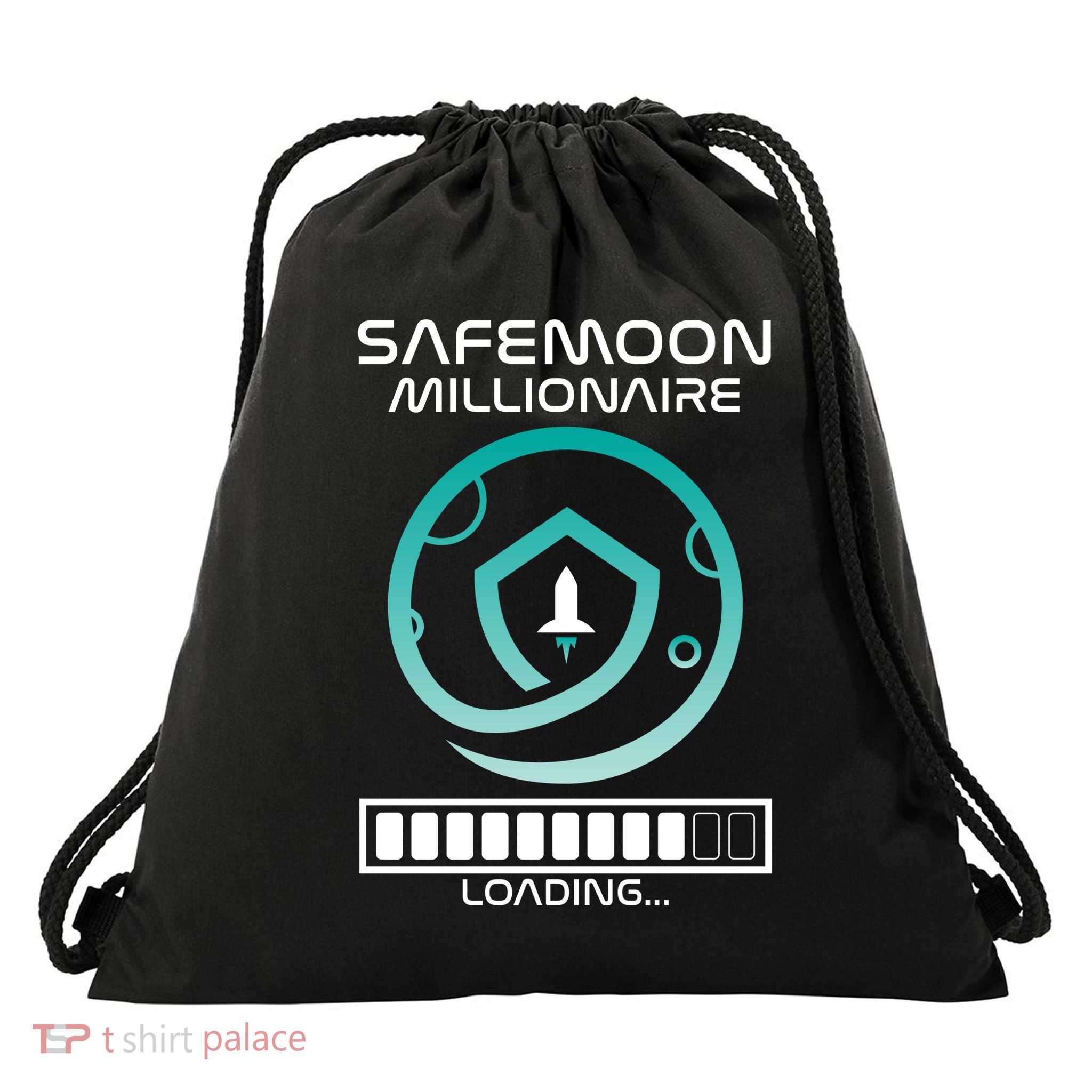 Safemoon Cryptocurrency Millionaire Loading Bar Drawstring Bag