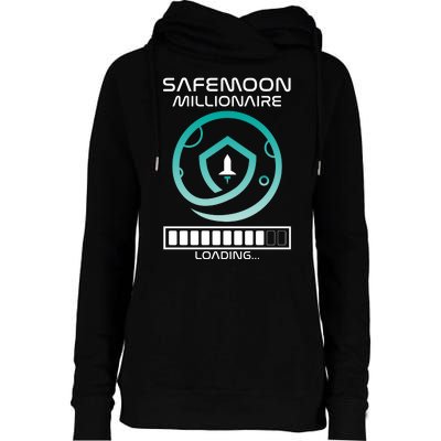 Safemoon Cryptocurrency Millionaire Loading Bar Womens Funnel Neck Pullover Hood