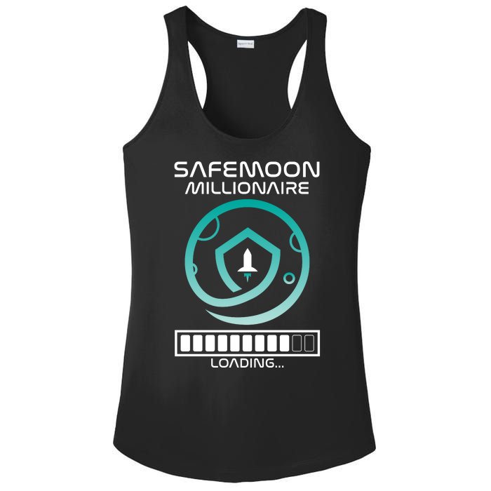 Safemoon Cryptocurrency Millionaire Loading Bar Ladies PosiCharge Competitor Racerback Tank