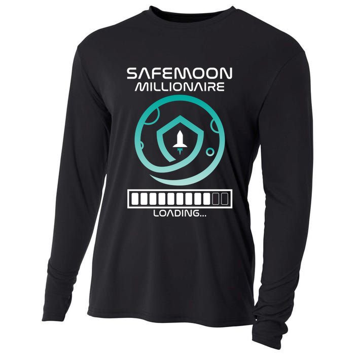 Safemoon Cryptocurrency Millionaire Loading Bar Cooling Performance Long Sleeve Crew