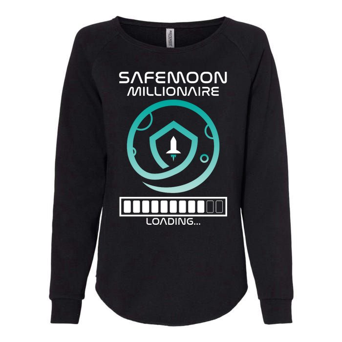 Safemoon Cryptocurrency Millionaire Loading Bar Womens California Wash Sweatshirt