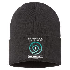 Safemoon Cryptocurrency Millionaire Loading Bar Sustainable Knit Beanie