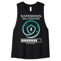 Safemoon Cryptocurrency Millionaire Loading Bar Women's Racerback Cropped Tank